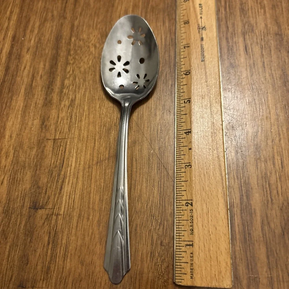 Ekco EKS7 Slotted Flower Spoon Stainless Steel 8